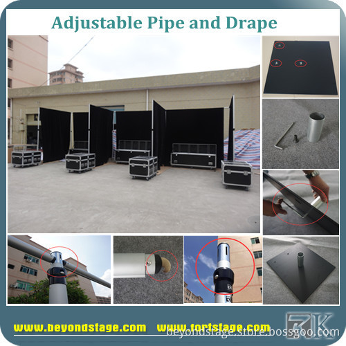 Telescopic Pipe and Drape for Exhibition Trade Show Booth Backdrop Poles